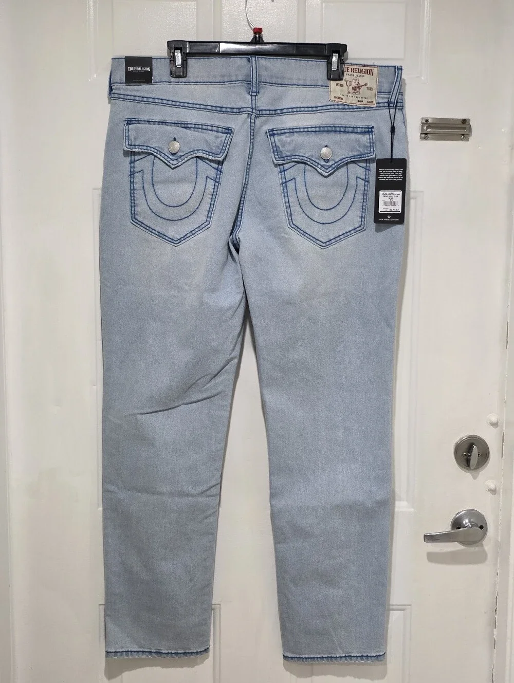 True Religion Geno Big T Flap Slim Jeans Blue Mens 36X32
